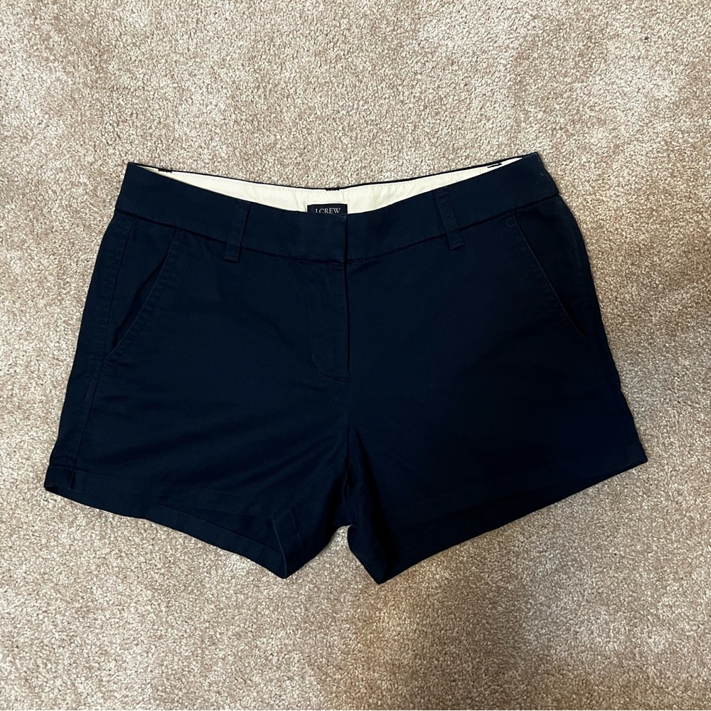 J. Crew Black Bermuda Shorts Tailored Cotton Blend